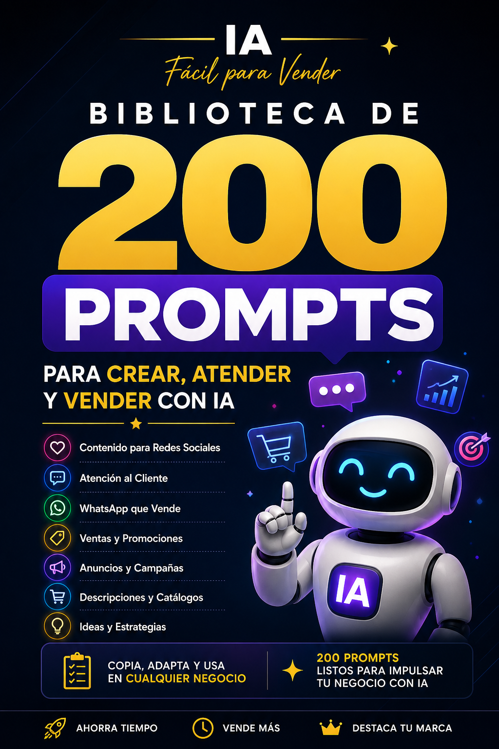 Biblioteca de 200 Prompts